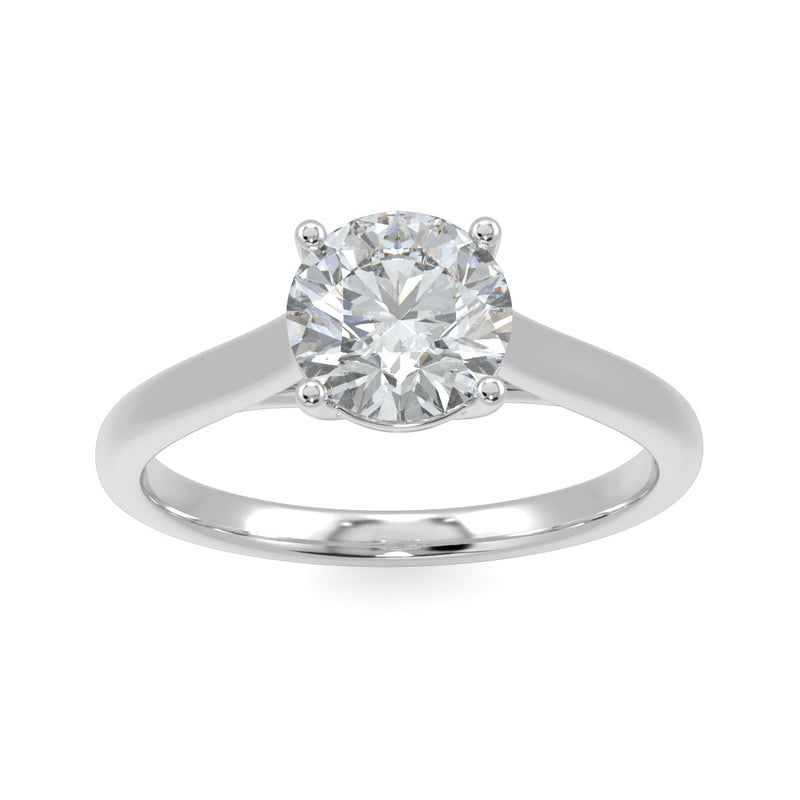 Eco 24 Round Brilliant Cut Solitaire Diamond Ring With 0.49-Carat Roun ...