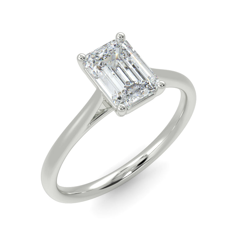 Eco 15 Emerald Cut Solitaire Diamond Ring