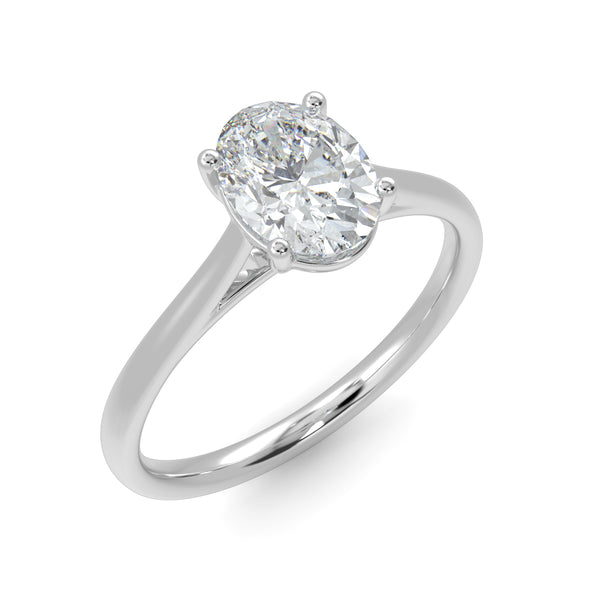 Eco 11 Oval Cut Diamond Solitaire Ring