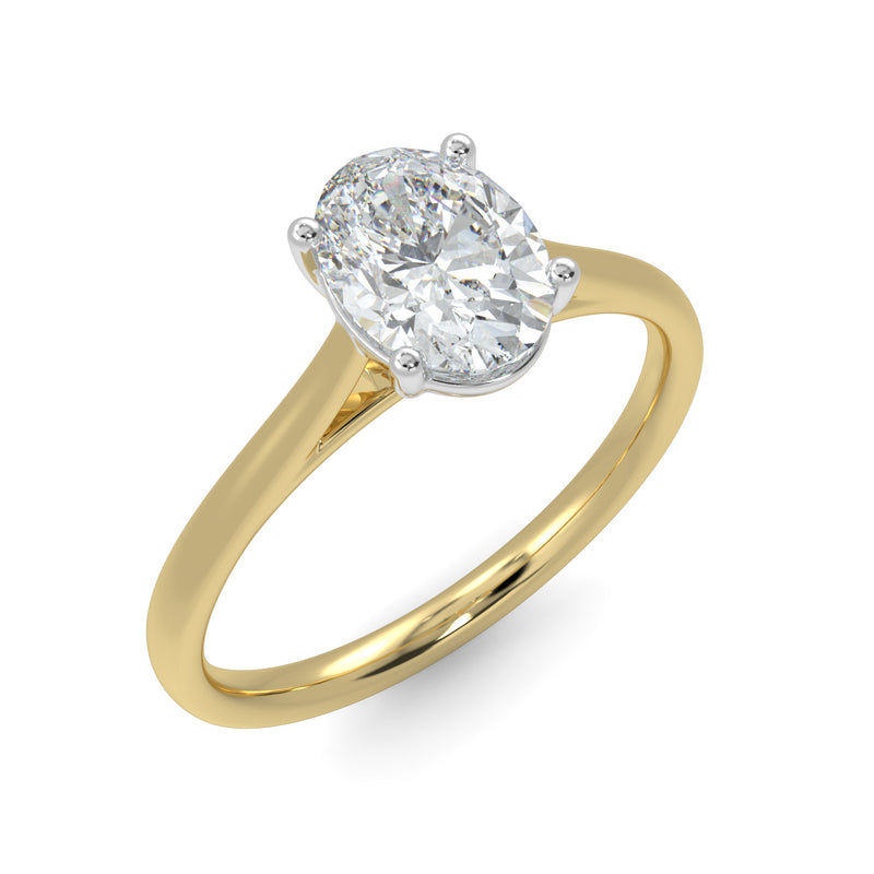 Eco 11 Oval Cut Diamond Solitaire Ring