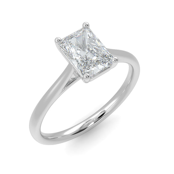 Eco 6 Radiant Cut Diamond Solitaire Ring