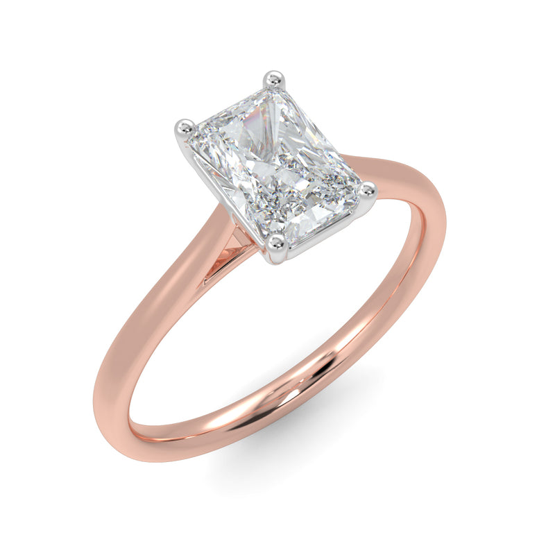 Eco 6 Radiant Cut Diamond Solitaire Ring