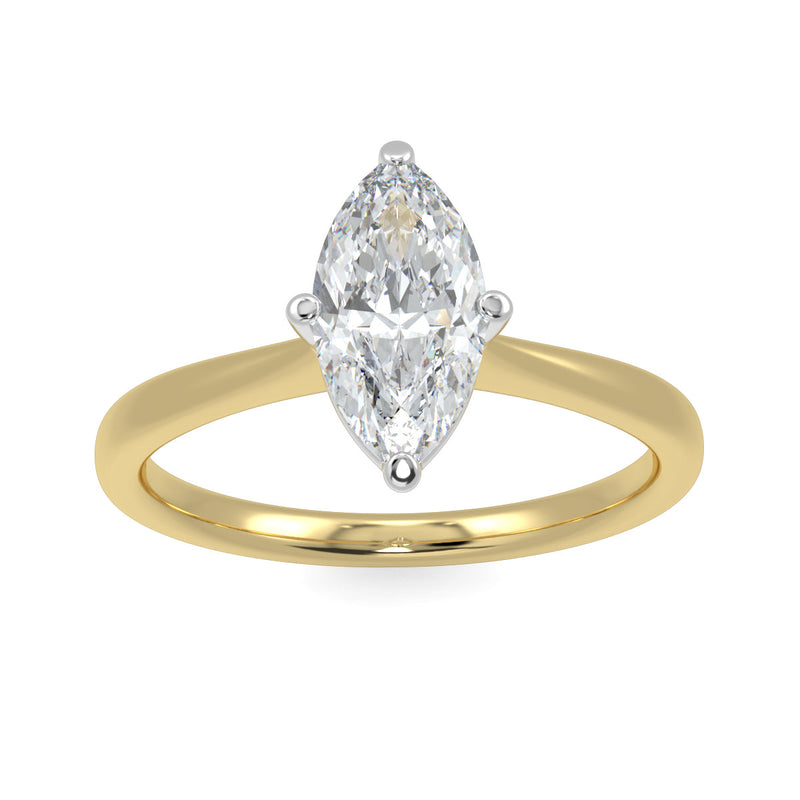 Eco 1 Marquise Cut Diamond Solitaire Ring With 0.7-Carat Marquise Shape Lab Grown Diamond