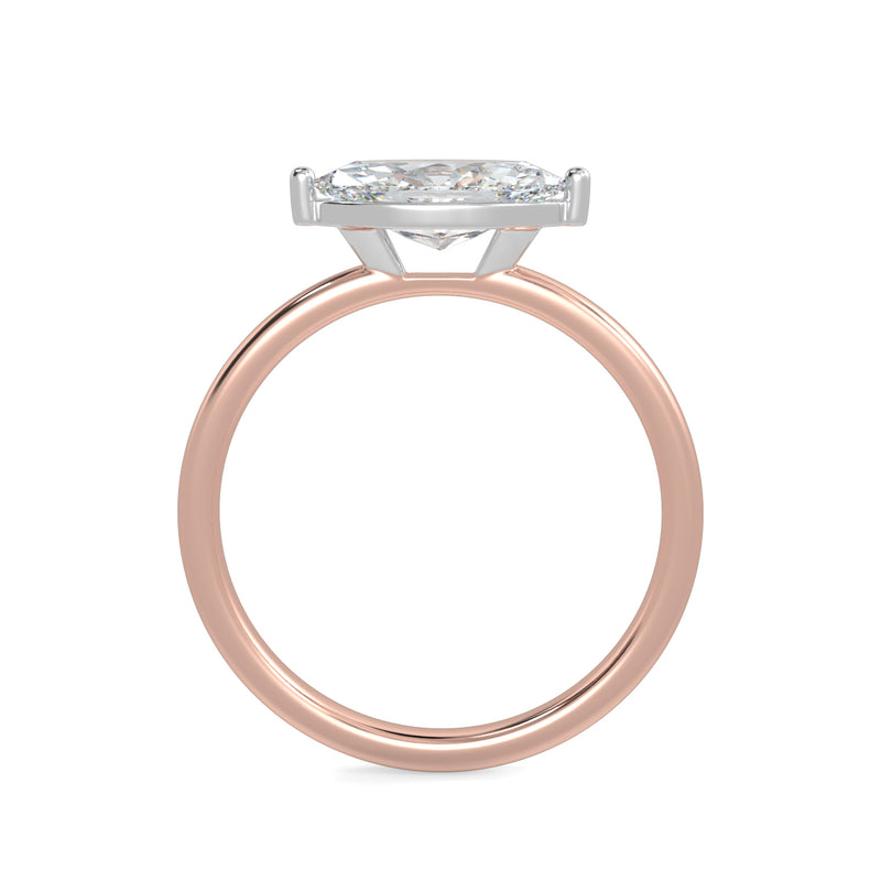 Eco 6 Marquise Cut Diamond Solitaire Ring