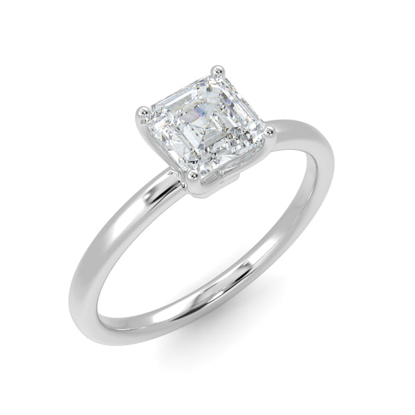 Eco 11 Asscher Cut Solitaire Diamond Ring
