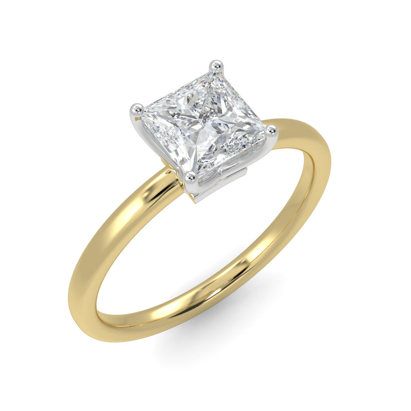 Eco 15 Princess Cut Solitaire Diamond Ring