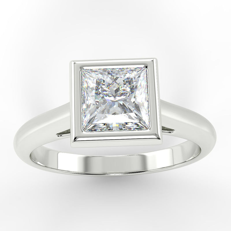 Eco 6 Princess Cut Solitaire Diamond Ring With 4-Carat Princess Shape ...