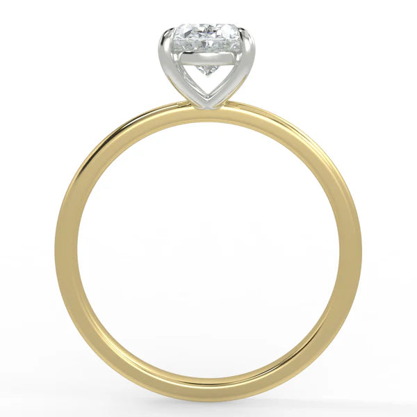 1.00ct E VVS2 Oval cut diamond ring