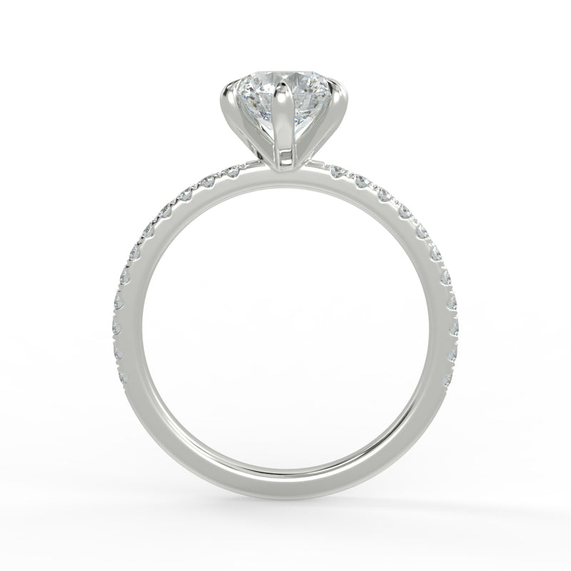 Eco 12 Round Brilliant Cut Side Diamond Ring