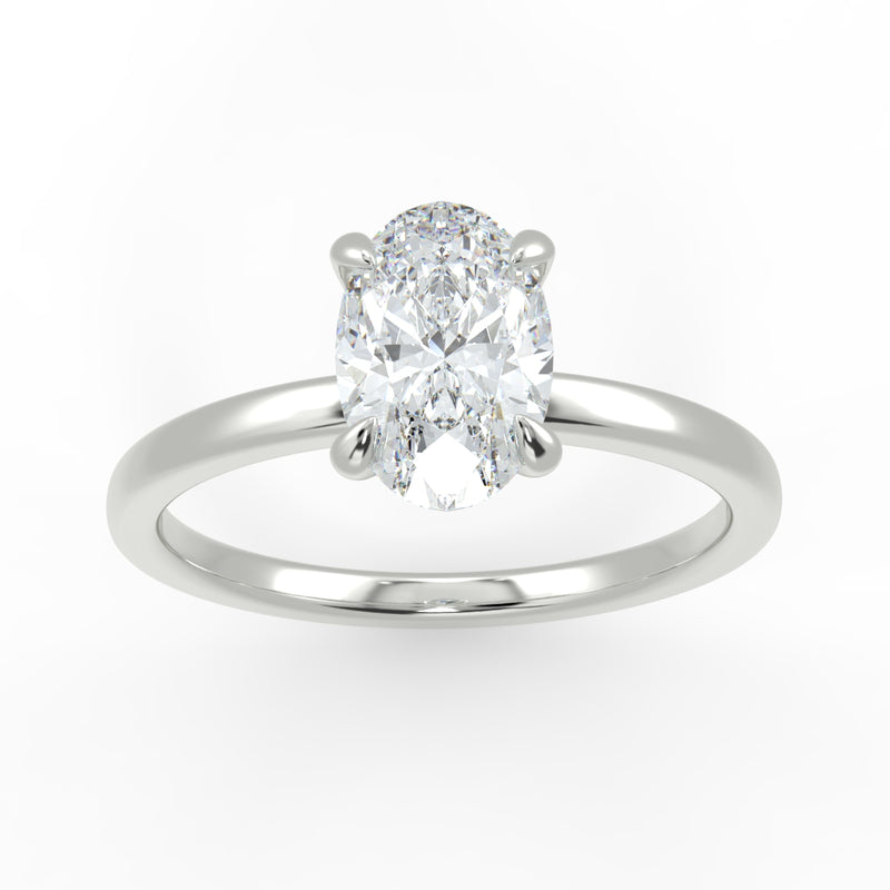 Eco 15 Oval Cut Solitaire Diamond Ring