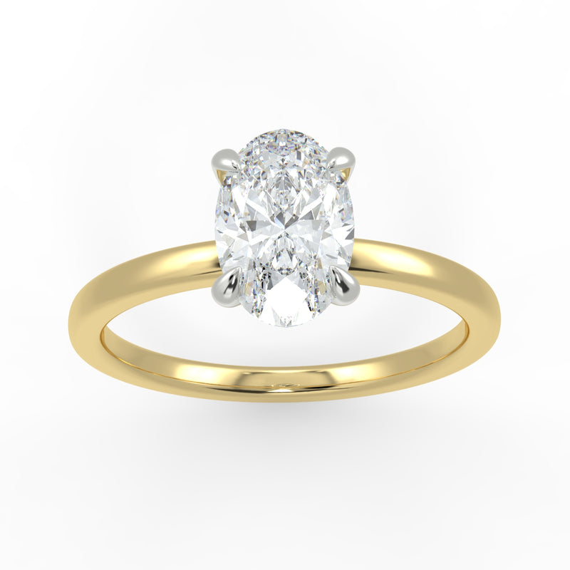 Eco 15 Oval Cut Solitaire Diamond Ring