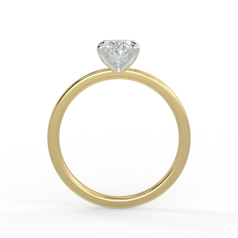 Eco 15 Oval Cut Solitaire Diamond Ring