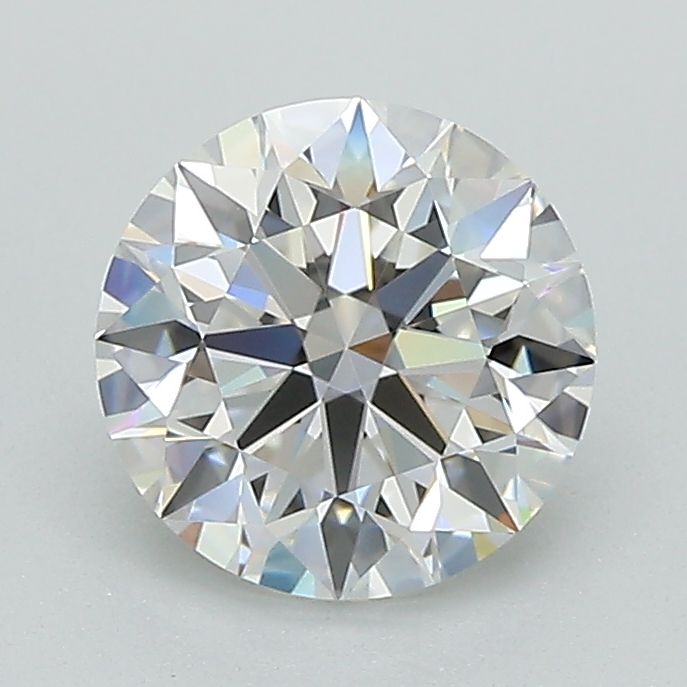 1.36-Carat Round Shape Lab Grown Diamond, Color : D, Cut : Excellent, Clarity : IF