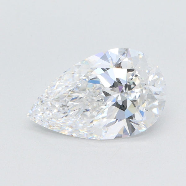 2.09-Carat Pear Shape Lab Grown Diamond, Color : D, Cut : Na, Clarity : VVS1
