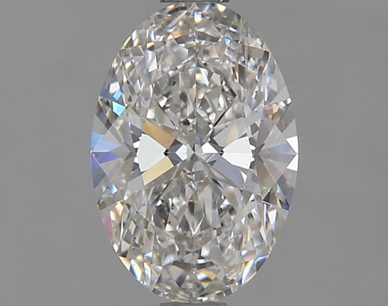 1.35-Carat Oval Shape Lab Grown Diamond, Color : G, Cut : Na, Clarity : VS2