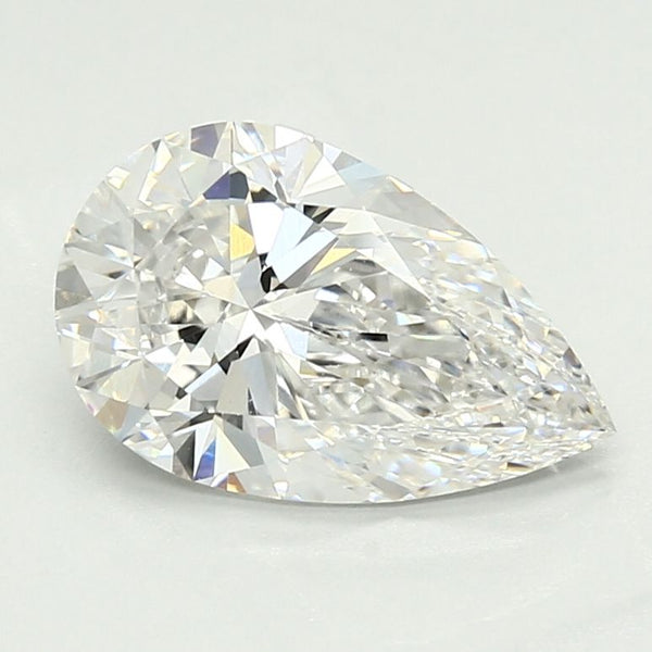 2.11-Carat Pear Shape Lab Grown Diamond, Color : E, Cut : Na, Clarity : VVS2