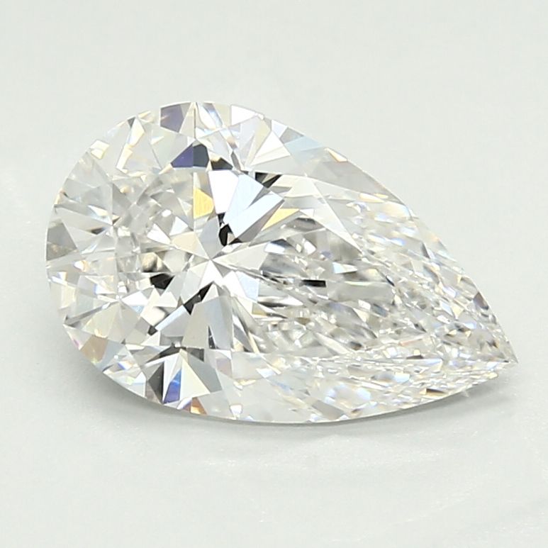 2.11-Carat Pear Shape Lab Grown Diamond, Color : E, Cut : Na, Clarity : VVS2