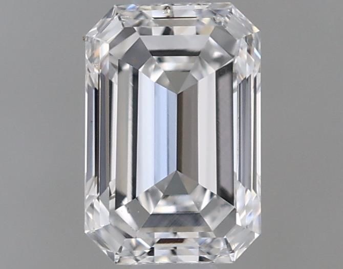 0.54-Carat Emerald Shape Lab Grown Diamond, Color : E, Cut : Na, Clarity : VS1