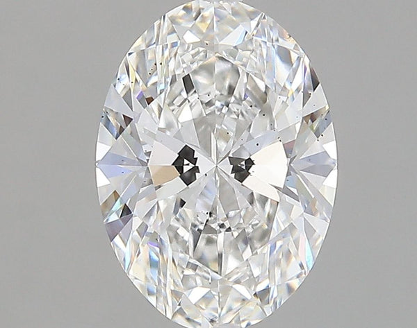 2.19-Carat Oval Shape Lab Grown Diamond, Color : F, Cut : Na, Clarity : SI1