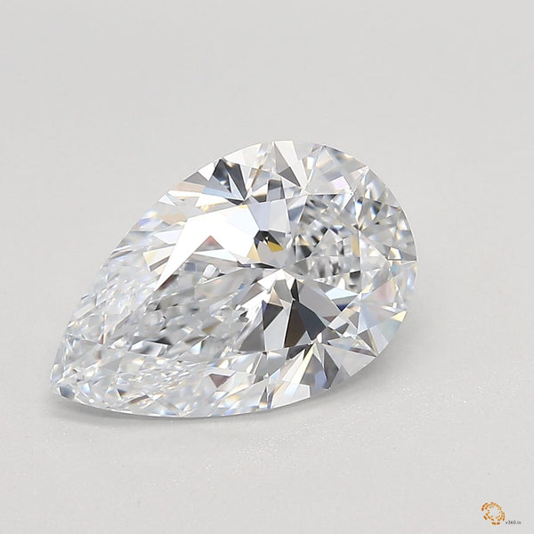 2.07-Carat Pear Shape Lab Grown Diamond, Color : E, Cut : Na, Clarity : VS1