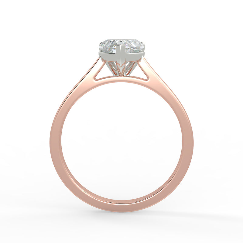 Eco 2 Heart Cut Solitaire Diamond Ring