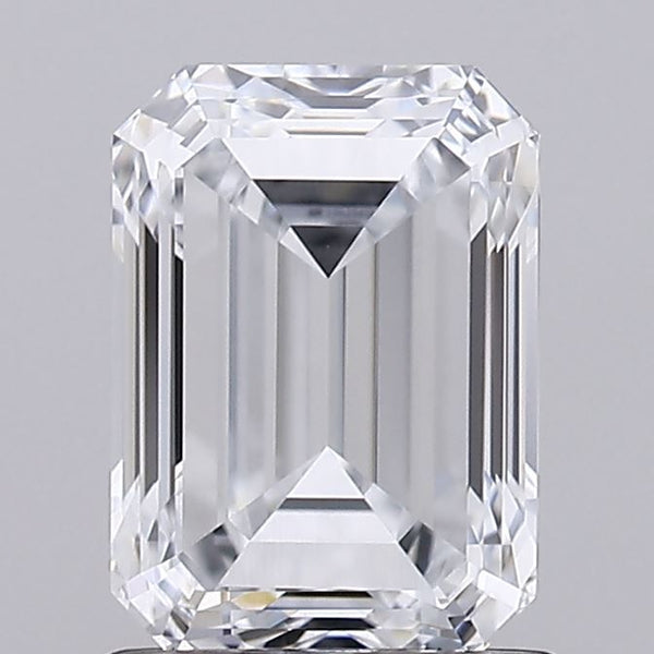 1.5-Carat Emerald Shape Lab Grown Diamond, Color : F, Cut : Na, Clarity : VS2