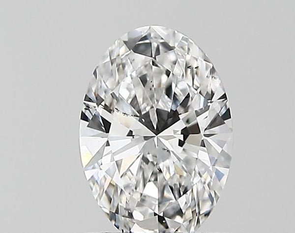 1.0-Carat Oval Shape Lab Grown Diamond, Color : E, Cut : Na, Clarity : SI1