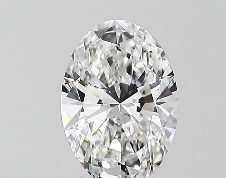 1.0-Carat Oval Shape Lab Grown Diamond, Color : E, Cut : Na, Clarity : SI1