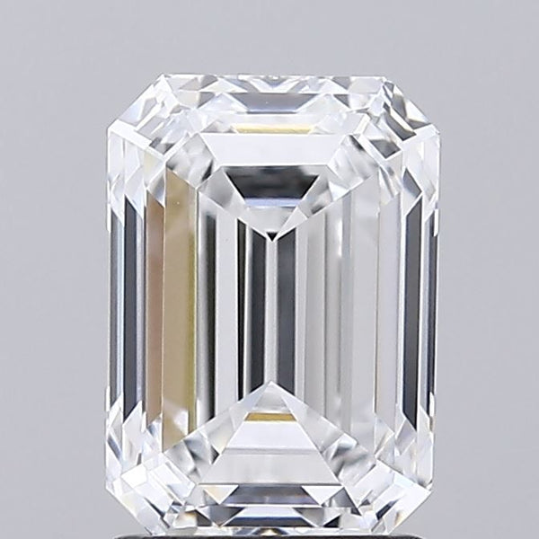 2.1-Carat Emerald Shape Lab Grown Diamond, Color : D, Cut : Na, Clarity : VVS2