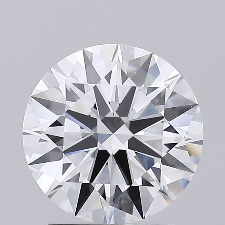 2.05-Carat Round Shape Lab Grown Diamond, Color : D, Cut : Excellent, Clarity : VVS2