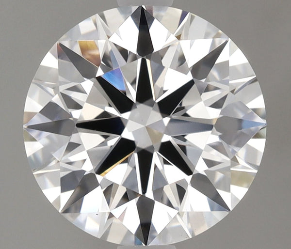 2.05-Carat Round Shape Lab Grown Diamond, Color : D, Cut : Ideal, Clarity : VS1