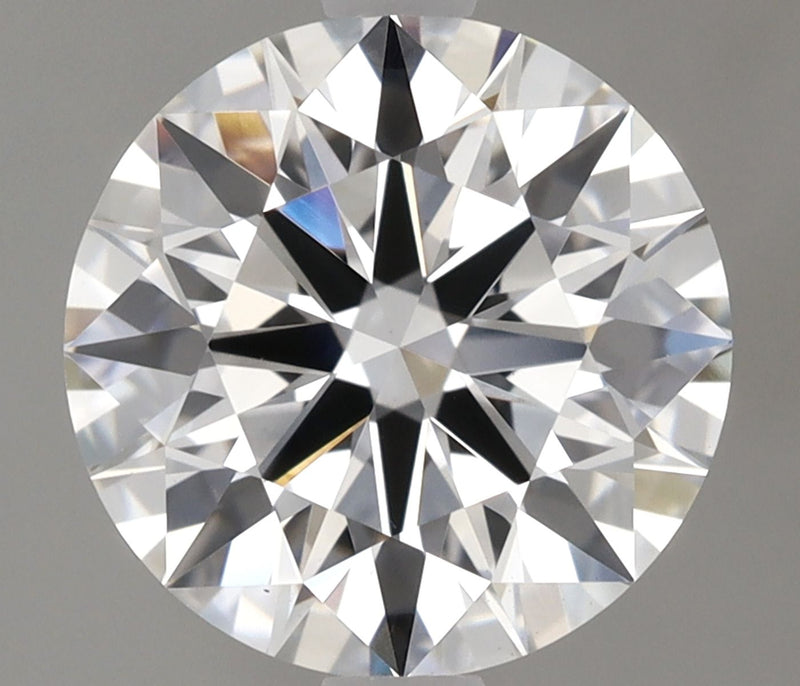 2.05-Carat Round Shape Lab Grown Diamond, Color : D, Cut : Ideal, Clarity : VS1
