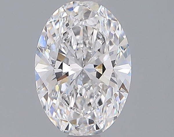 1.34-Carat Oval Shape Lab Grown Diamond, Color : E, Cut : Na, Clarity : VVS2
