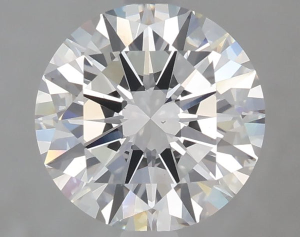 2.03-Carat Round Shape Lab Grown Diamond, Color : F, Cut : Excellent, Clarity : VS1