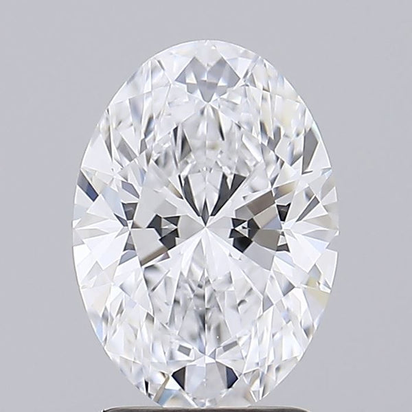 1.45-Carat Oval Shape Lab Grown Diamond, Color : D, Cut : Na, Clarity : IF