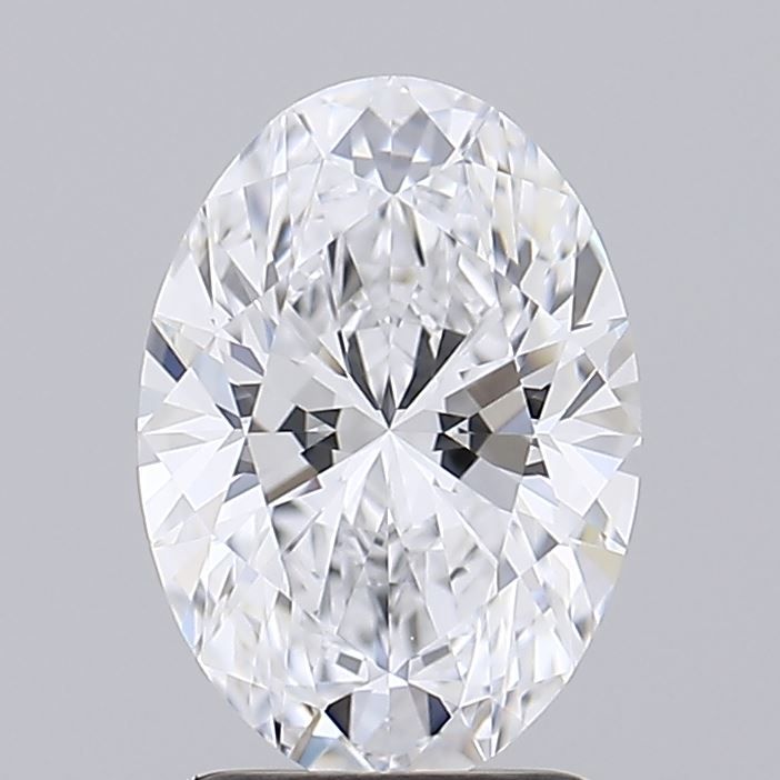 1.45-Carat Oval Shape Lab Grown Diamond, Color : D, Cut : Na, Clarity : IF