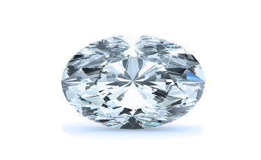 0.53-Carat Oval Shape Lab Grown Diamond, Color : D, Cut : Na, Clarity : IF