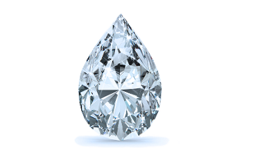 0.97-Carat Pear Shape Lab Grown Diamond, Color : D, Cut : Na, Clarity : VVS2