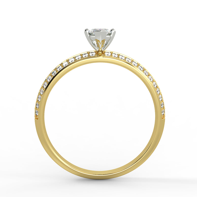 Eco 1 Marquise Cut Side Diamond Ring