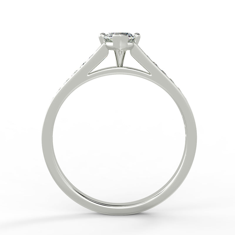 Eco 4 Marquise Cut Side Diamond Ring