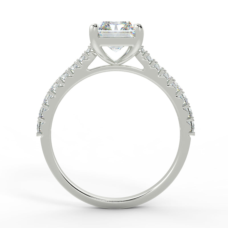 Eco 1 Radiant Cut Side Diamond Ring