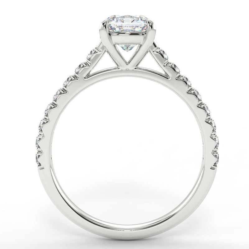 Eco 1 Oval Cut Side Diamond Ring