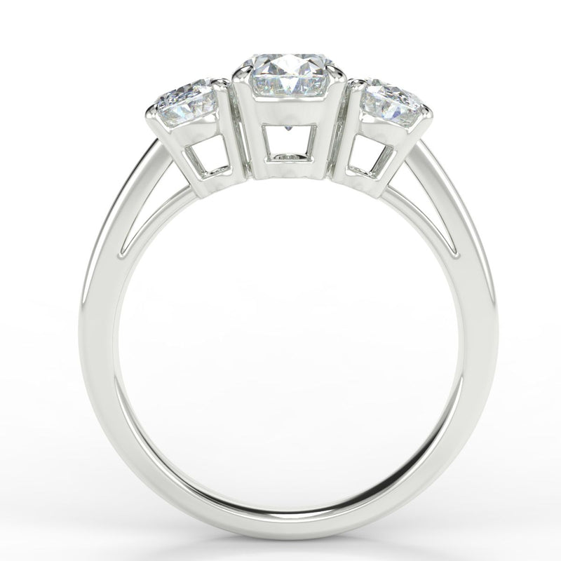 Eco 1 Oval Cut 3 Stone Diamond Ring