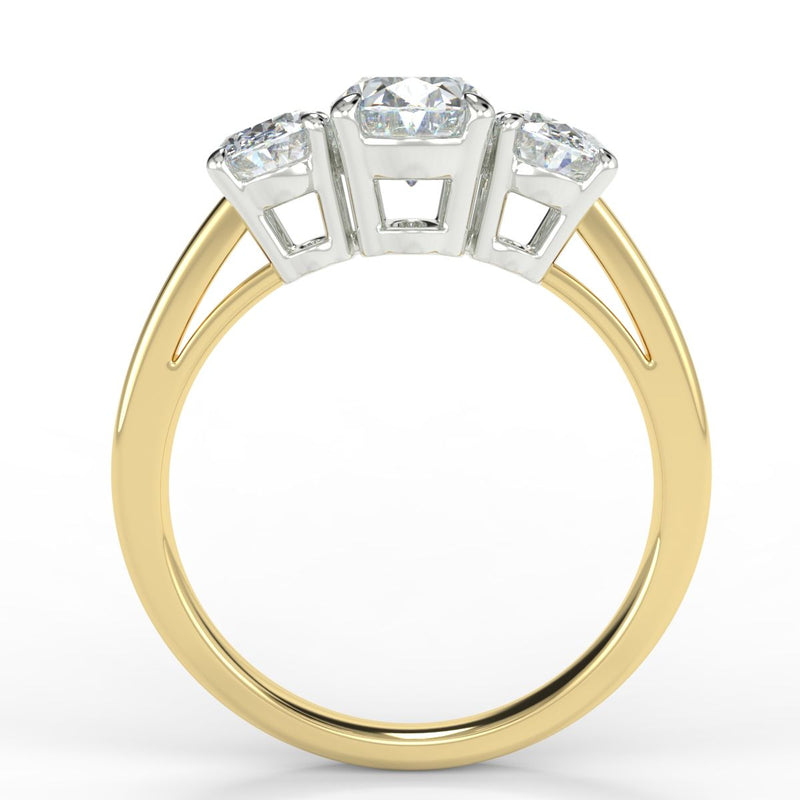 Eco 1 Oval Cut 3 Stone Diamond Ring