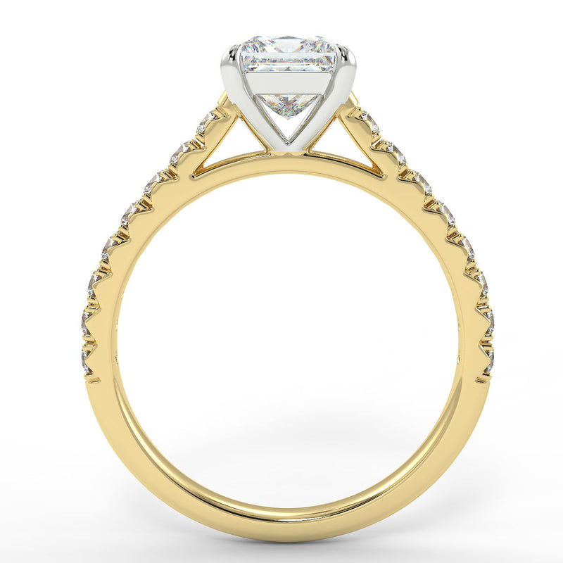 Eco 1 Princess Cut Side Diamond Ring