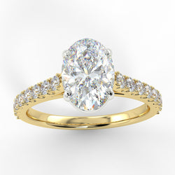 Eco 1 Oval Cut Side Diamond Ring