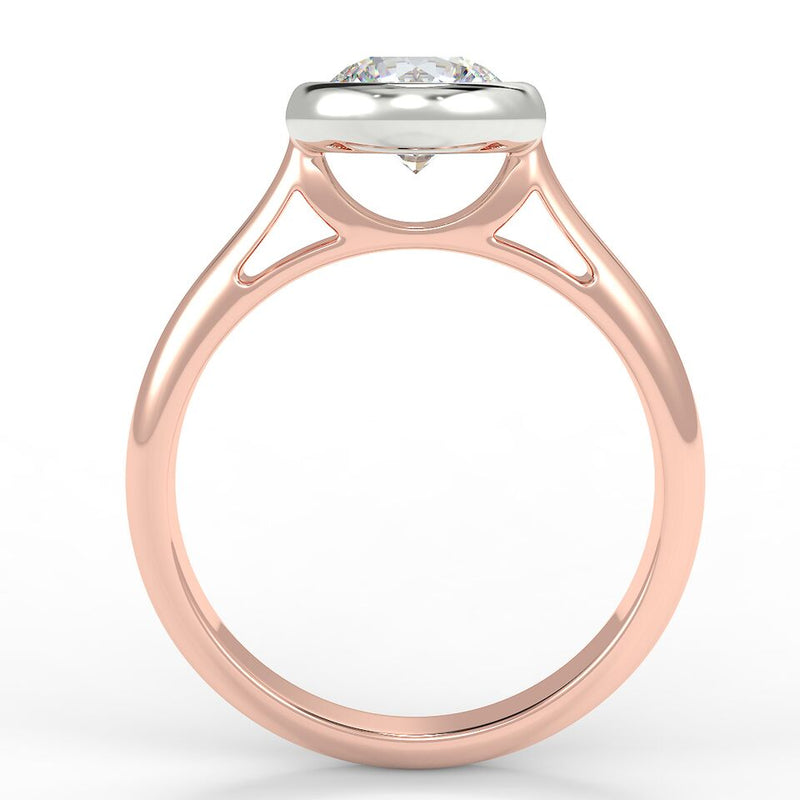 Eco 10 Round Brilliant Cut Bezel Solitaire Diamond Ring