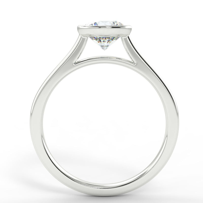 Eco 12 Round Brilliant cut Bezel Solitaire Diamond Ring