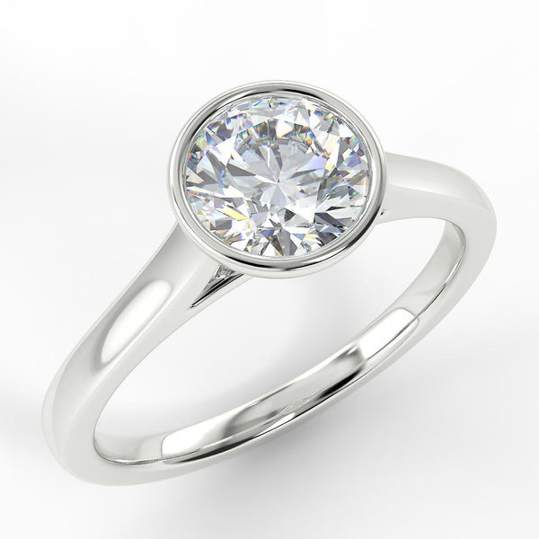 Eloise Round Brilliant cut Bezel Solitaire Diamond Ring – Eco Lab Diamonds