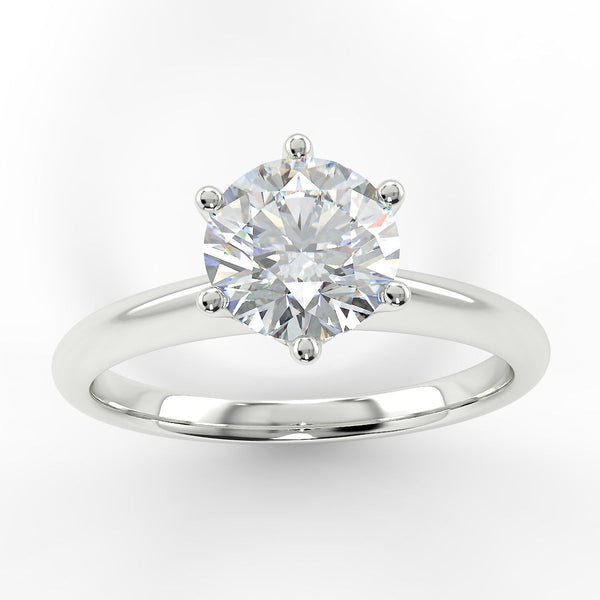 Eco 13 Round Brilliant Cut Solitaire Diamond Ring – Eco Lab Diamonds
